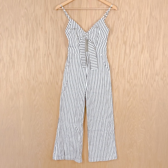 Main Strip Wide Leg Striped Jumpsuit - Picture 3 of 12